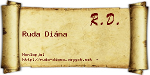 Ruda Diána névjegykártya